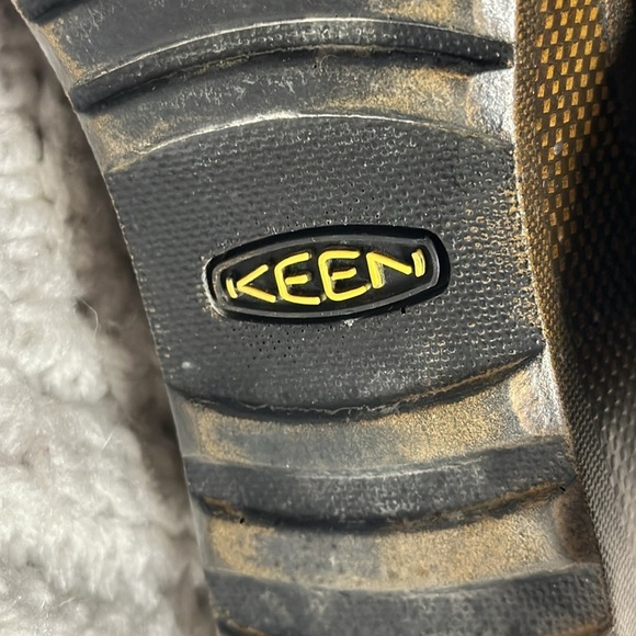 Keen 6.5 Kate Slouch Olive Leather Mid Calf Boots/  Booties Wedge Heel - Picture 6 of 9